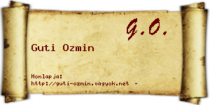 Guti Ozmin névjegykártya